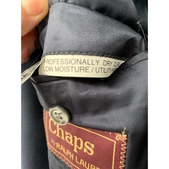 Vintage Chaps by Ralph Lauren Mens XL Navy Blazer Gold Tone Buttons 2 Button Clo - Picture 6 of 11